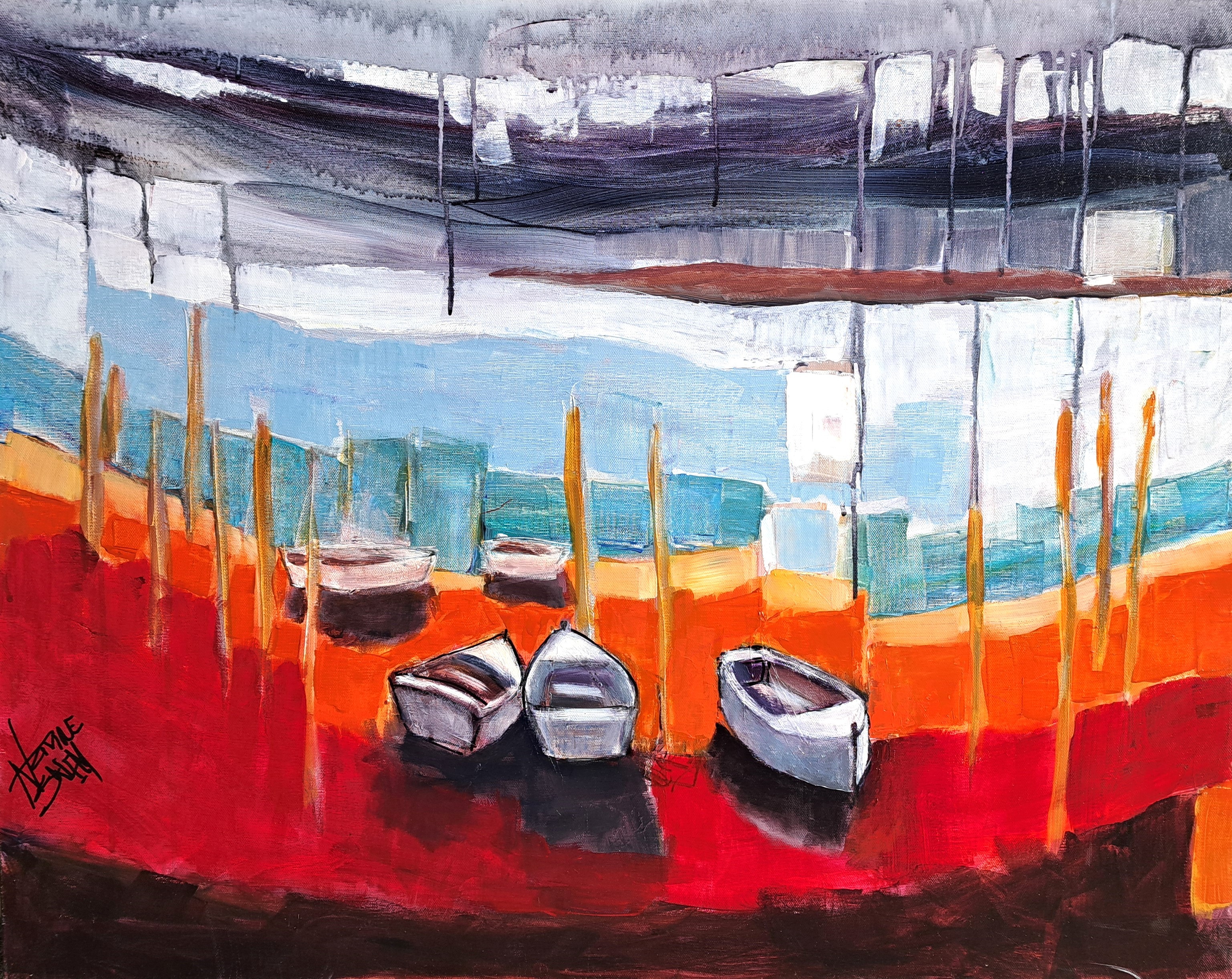 Pénombre rhétaise. 60 x120. Nadine SALEM